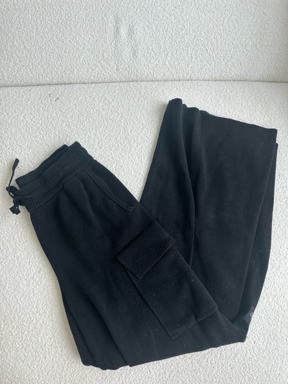 ALO Yoga Black Knit Jogger